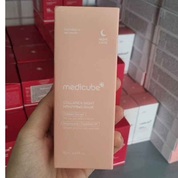 Mặt Nạ Ngủ MEDICUBE Collagen/PDRN Pink Night Wrapping Cream 75ml