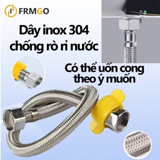 Bộ dây cấp nước nóng lạnh 3 lớp 2 đầu ốc bằng inox 304 dùng cho vòi chậu rửa, lavabo, bồn cầu