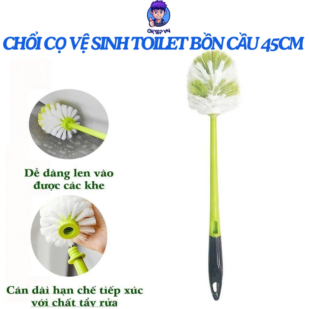 Cọ Vệ Sinh Toilet Bồn Cầu 45cm DASEP- Bàn Chải Vệ Sinh Bồn Cầu Nhà Vệ Sinh Dạng Tròn Cao Cấp