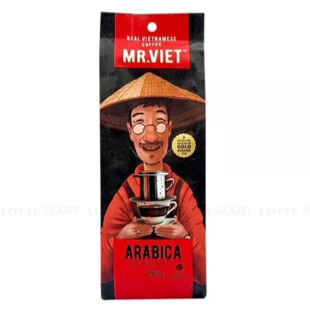 Cà phê rang xay Mr Viet / cafe hạt Mr Viet 250g - arabica / đà lạt / good morning / chồn /hạt dẻ - Mr Viet Powder Coffee