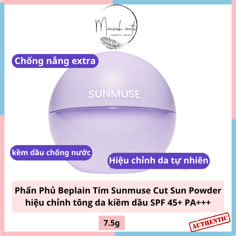 Phấn Phủ Chống Nắng Beplain Sunmuse Oil Cut Sun Powder SPF 45+ PA ...