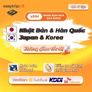 Easytripgo Japan&Korea esim Dữ liệu roaming không giới hạn | 1-2GB/Ngày không chặn cài đặt nhan