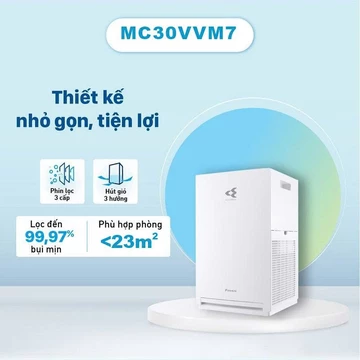 Máy lọc không khí Daikin MC30YVM7- Dùng cho phòng 23m2 - Tặng áo mưa Daikin - Bảo hành tại nhà 12 tháng