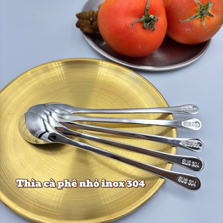 Combo 5 Thìa Cà Phê 13.3cm Inox 304 Muỗng Nhỏ Xinh Xịn Cho Các Loại Cà Phê Nóng