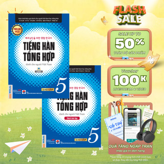 Sách Combo Tiếng Hàn Tổng Hợp Cao Cấp 5 Dành Cho Người Việt Nam - Đen Trắng Mcbooks Chính Hãng
