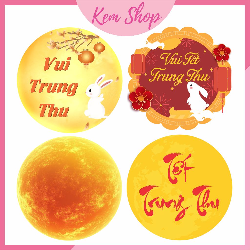 Mặt trăng, bảng chữ Tết Trung Thu trang trí trung thu bằng chất liệu fomex chống thấm nước