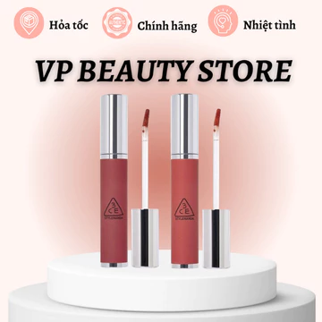 3CE Son Kem Lì Bùn - Chất Son Mịn, Độ Che Phủ Cao