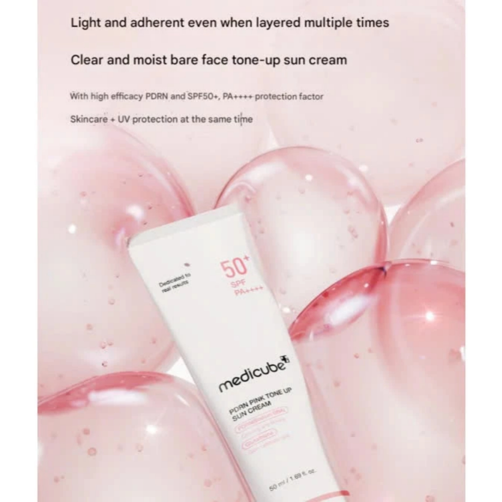 Kem chống nắng Medicube PDRN Pink Tone Up Sun Cream Dưỡng Ẩm, Nâng Tone SPF 50+  50ml