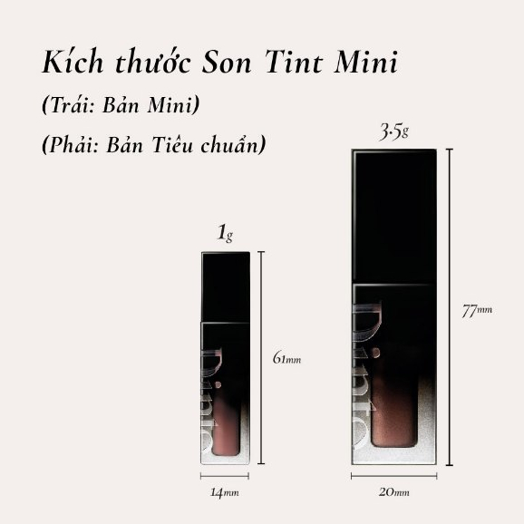 [MINI] Son tint bóng thuần chay Dinto Blur-Glowy MINI 1gam