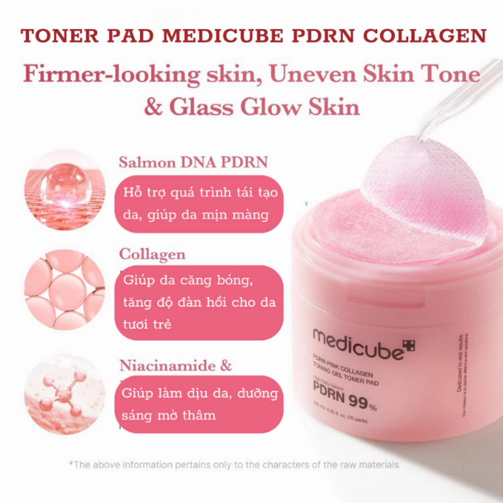 Toner pad MEDICUBE ZERO PORE PAD/VITA C/CICA/ZERO MILD/PEELING /PDRN 2.0 - 70 miếng/100 miếng