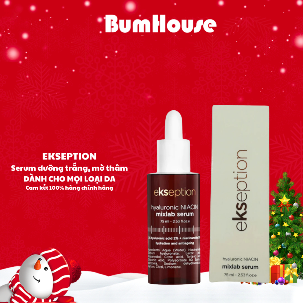 [HÀNG CTY] Serum Ekseption Hyaluronic Niacin HA + 5% B3 (Niacinamide) Sáng Da, Mờ Thâm Mụn 10ml 75ml