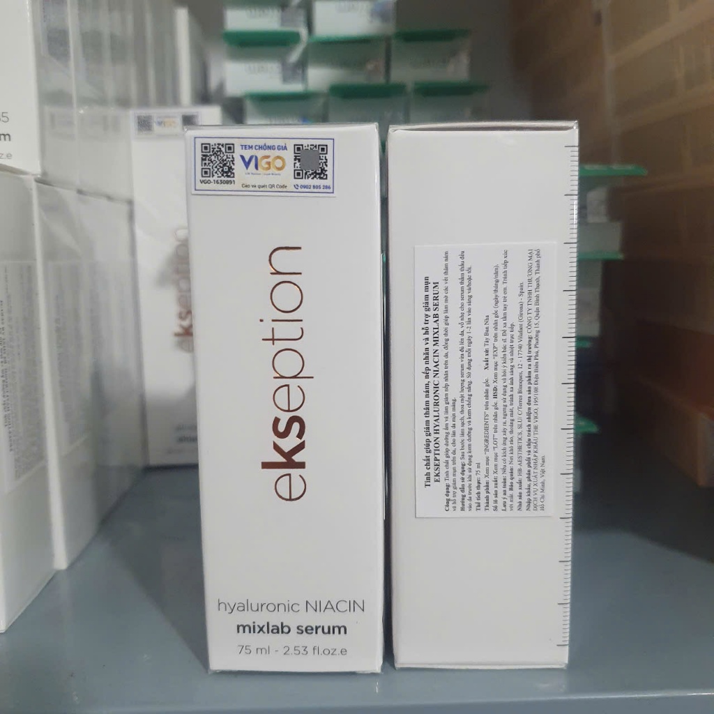 [HÀNG CTY] Serum Ekseption Hyaluronic Niacin HA + 5% B3 (Niacinamide) Sáng Da, Mờ Thâm Mụn 10ml 75ml