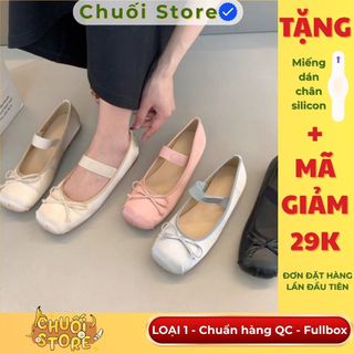 Giày bệt nữ da PU tổng hợp dệt vải đế cao su ôm chân nhẹ nhàng thoải mái dễ đi