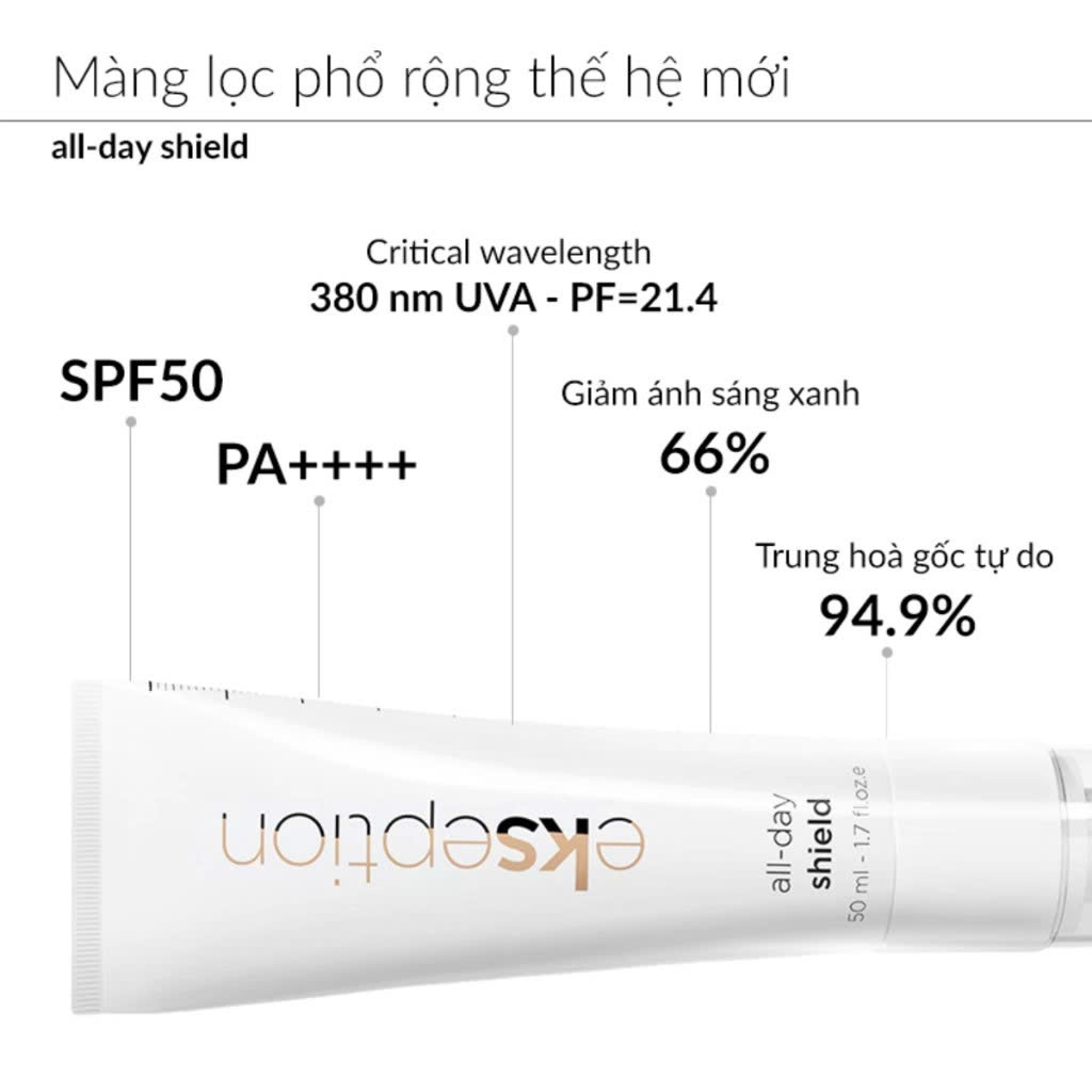 [HÀNG CTY] Kem chống nắng Ekseption All Day Shield SPF50 50ml