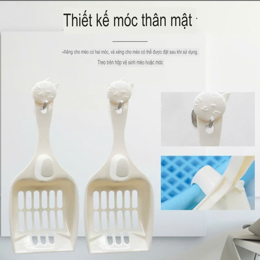 Phụ Kiện Dọn Vệ Sinh Cho Mèo – Xẻng Xúc Cát Thông Minh, Cầm Vừa Tay
