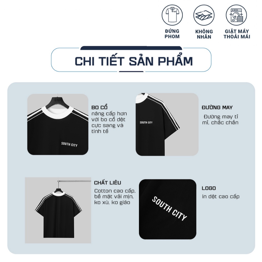Áo thun South City Sassy mùa hè nhiều màu thoáng mát phong cách trẻ trung
