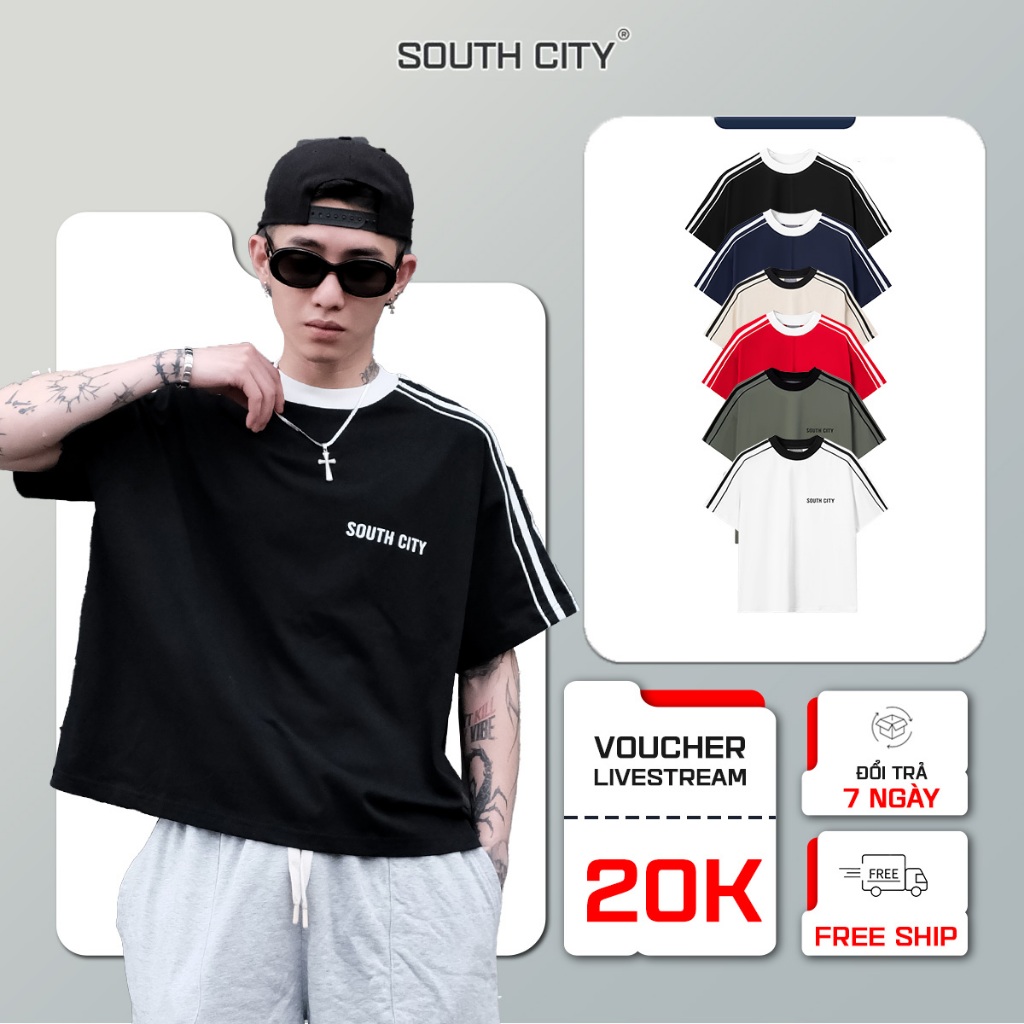 Áo thun South City Sassy mùa hè nhiều màu thoáng mát phong cách trẻ trung