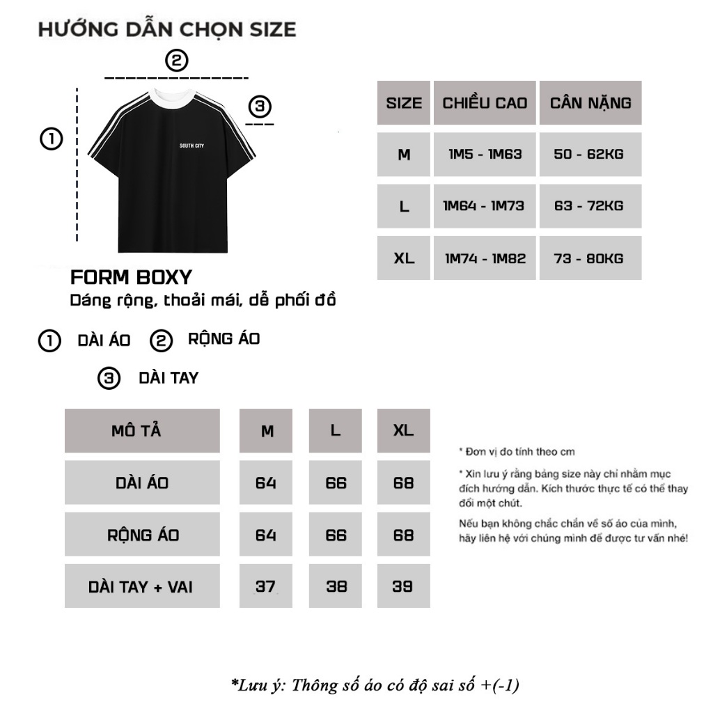 Áo thun South City Sassy mùa hè nhiều màu thoáng mát phong cách trẻ trung