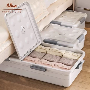 STON Hộp Đựng Quần Áo Đa Năng Để Gầm Giường Có Bánh Xe Phòng Ngủ đồ Chống Bụi Hộp đựng Thiết Kế Chống Nước Bắn