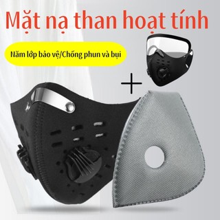 Mặt Nạ Chống Giọt Bắn NanoKhẩu trang AN TOÀN vải cotton nhiều chức năng (chống bụi + Tia bọt + Lọc khí)