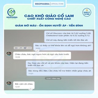 Giảo Cổ Lam Dạng Cao Khô Nguyên Chất Risopharma Giúp Giảm Mỡ Máu, Ổn Định Huyết Áp, Giảm Căng Thẳng Mệt Mỏi