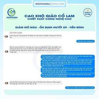 Giảo Cổ Lam Dạng Cao Khô Nguyên Chất Risopharma Giúp Giảm Mỡ Máu, Ổn Định Huyết Áp, Giảm Căng Thẳng Mệt Mỏi