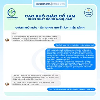 Giảo Cổ Lam Dạng Cao Khô Nguyên Chất Risopharma Giúp Giảm Mỡ Máu, Ổn Định Huyết Áp, Giảm Căng Thẳng Mệt Mỏi