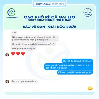 Rễ Cà Gai Leo Dạng Cao Khô Nguyên Chất Risopharma Bảo Vệ Gan, Giải Độc Rượu, Giảm Mẩn Ngứa, Mụn Nhọt, Mề Đay