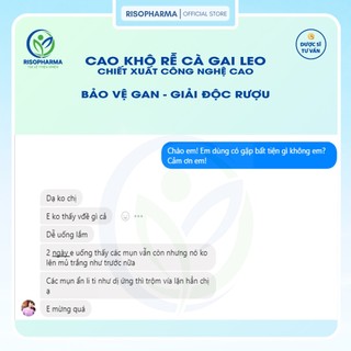 Rễ Cà Gai Leo Dạng Cao Khô Nguyên Chất Risopharma Bảo Vệ Gan, Giải Độc Rượu, Giảm Mẩn Ngứa, Mụn Nhọt, Mề Đay