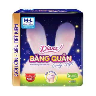 Băng vệ sinh quần, Băng sản dịch cho mẹ sau sinh Diana Comfy Night chống tràn 360 độ size L-XL 18 miếng rộng 70-105cm