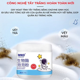 Bột Tẩy Trắng Enzyme Sinh Học, Đánh Bay Vết Bẩn, Khử Vết Ố Vàng Trên Quần Áo, Tẩy Trắng Quần Áo tẩy sạch mọi vết bẩn