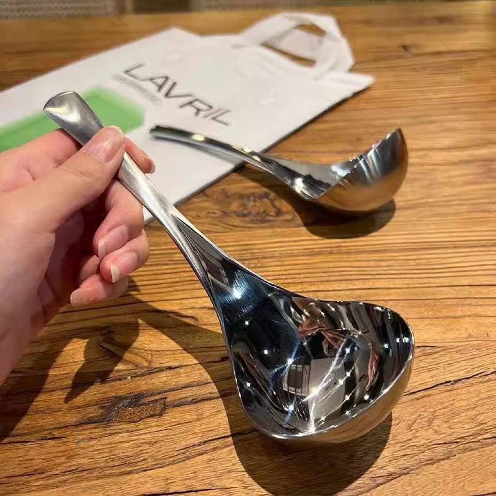Muôi muỗng múc canh đầu tròn inox 304 cao cấp sáng bóng - M34