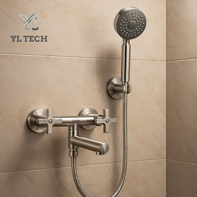 [ Cam Kết Chính Hãng ] Bộ sen tắm SUPOR 212302-02-LS, có vòi rửa chân, bát sen to, inox 304 xịn