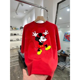 Áo thun hoạt hình Mickey MK18 unisex nam nữ form rộng 100% cotton
