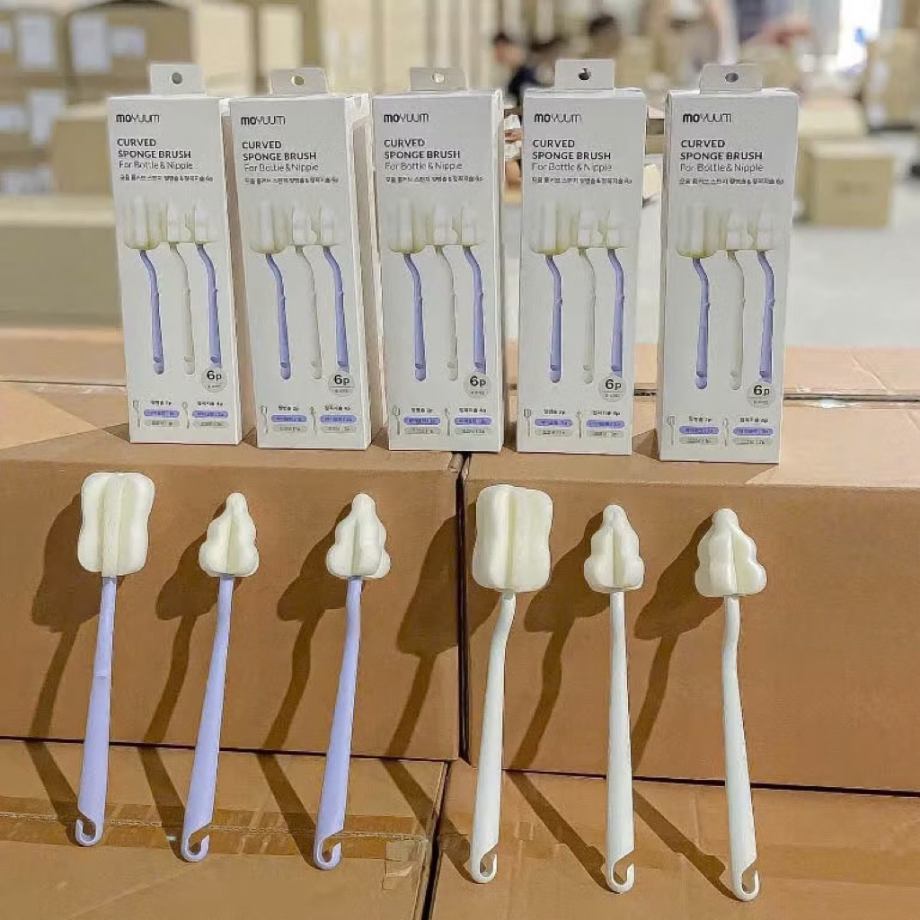 Cọ mút xốp Moyuum/Grosmimi/ Smart tree rửa bình sữa vệ sinh cho bé