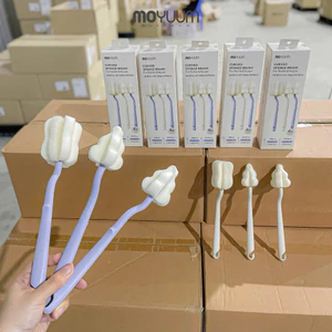 Cọ mút xốp Moyuum/Grosmimi/ Smart tree rửa bình sữa vệ sinh cho bé