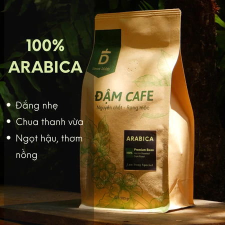 Cafe rang ARABICA Cầu Đất rang mộc, ĐẮNG NHẸ, CHUA THANH, cà phê LÂM ĐỒNG pha phin, pha máyARABICA(100%)