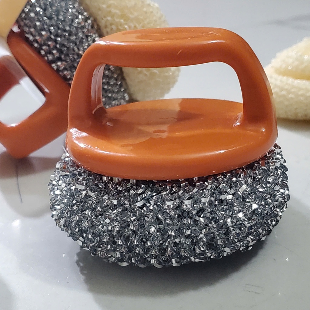 Combo 2 Cọ Rửa Chén Bát, Cọ Rửa Xoong Nồi 2 Tầng Có Tay Cầm Loại Bỏ Vết Bẩn Cứng Đầu DASEP