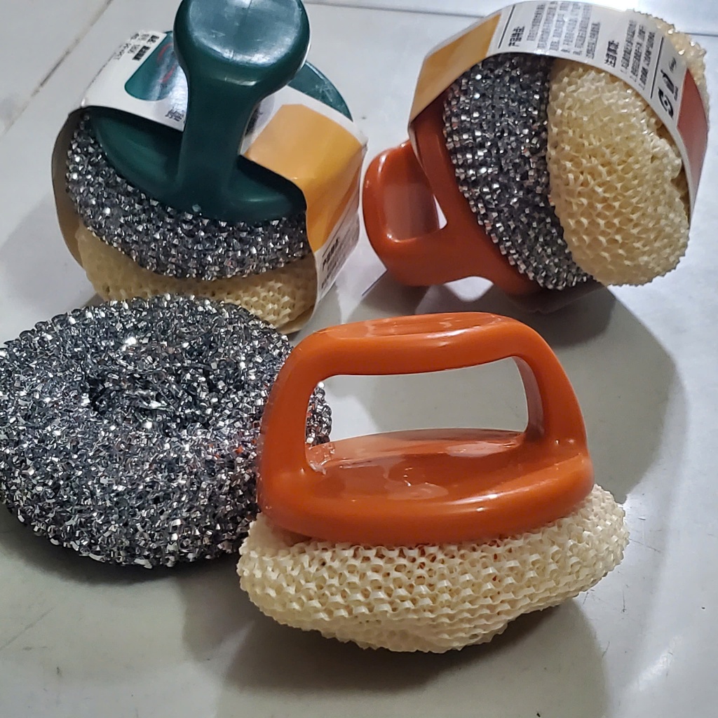 Combo 2 Cọ Rửa Chén Bát, Cọ Rửa Xoong Nồi 2 Tầng Có Tay Cầm Loại Bỏ Vết Bẩn Cứng Đầu DASEP