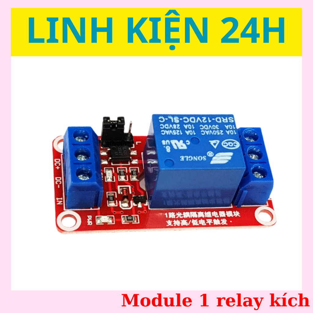Module 1 Relay Với Opto Cách Ly Kích H/L - Mạch relay - Relay kích cao ...