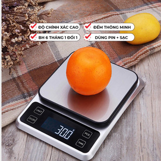 Cân Tiểu Ly Điện Tử Nhà Bếp Mini Định Lượng 0.1g - 5kg Làm Bánh Độ Chính Xác Cao, Đếm Tự Động - Kèm 3 Pin AAA