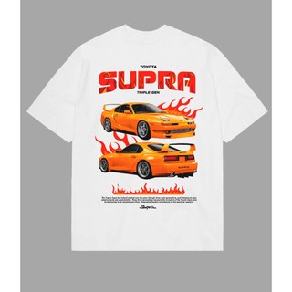 Áo Thun Nam Nữ TEEHOLIC Cotton Cao Cấp Xe Hơi Toyota Supra Phong Cách Retro - THSI112
