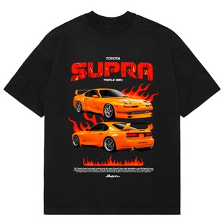 Áo Thun Nam Nữ TEEHOLIC Cotton Cao Cấp Xe Hơi Toyota Supra Phong Cách Retro - THSI112