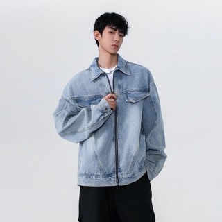 Áo Khoác Jeans Denim Jacket Unisex Form Rộng Line Wash 2 Color.