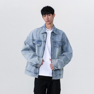 Áo Khoác Jeans Denim Jacket Unisex Form Rộng Line Wash 2 Color.