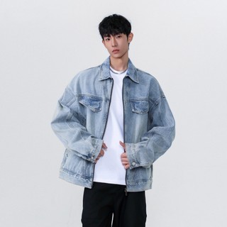 Áo Khoác Jeans Denim Jacket Unisex Form Rộng Line Wash 2 Color.