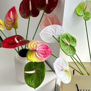 cành hoa Hồng môn nhân tạo 62cm bông 12cm