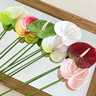 cành hoa Hồng môn nhân tạo 62cm bông 12cm