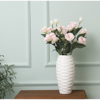 cành hoa cát tường 2 bông 1 nụ cao 55cm hoa lụa