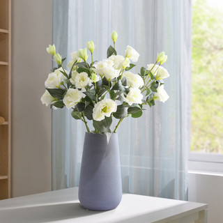 cành hoa cát tường 2 bông 1 nụ cao 55cm hoa lụa
